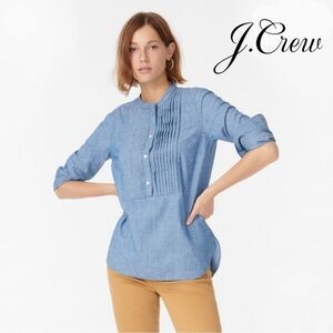 J. Crew Chambray Tuxedo Popover